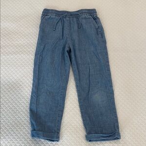Casual Blue Drawstring Pants